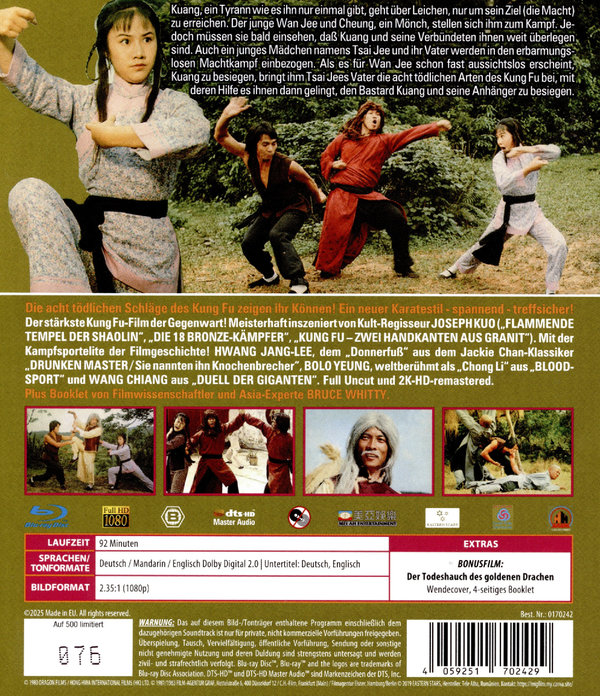 DIE 8 TÖDLICHEN SCHLÄGE - COVER B  (Blu-ray Disc)