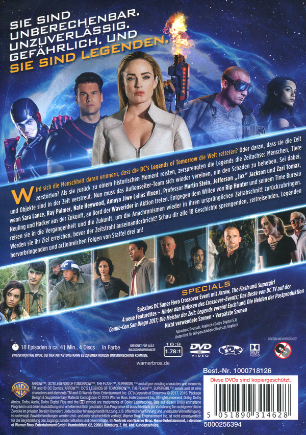 DC's Legends of Tomorrow - Die komplette 3. Staffel  [4 DVDs]  (DVD)