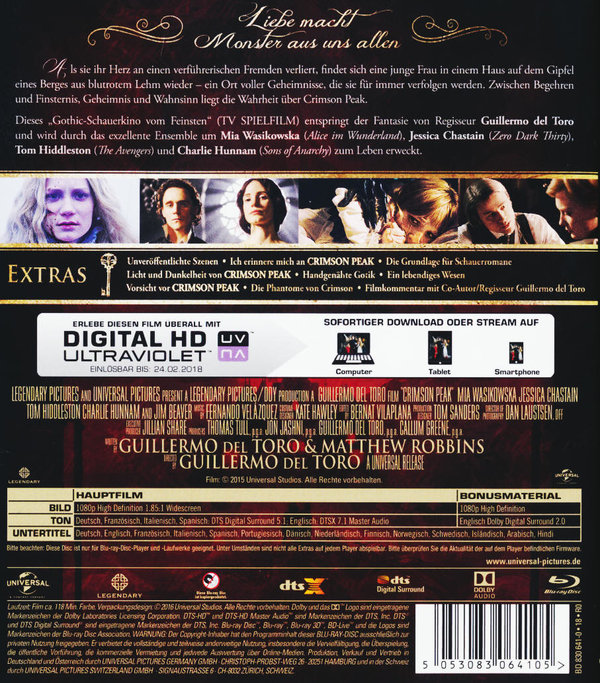 Crimson Peak  (Blu-ray Disc)