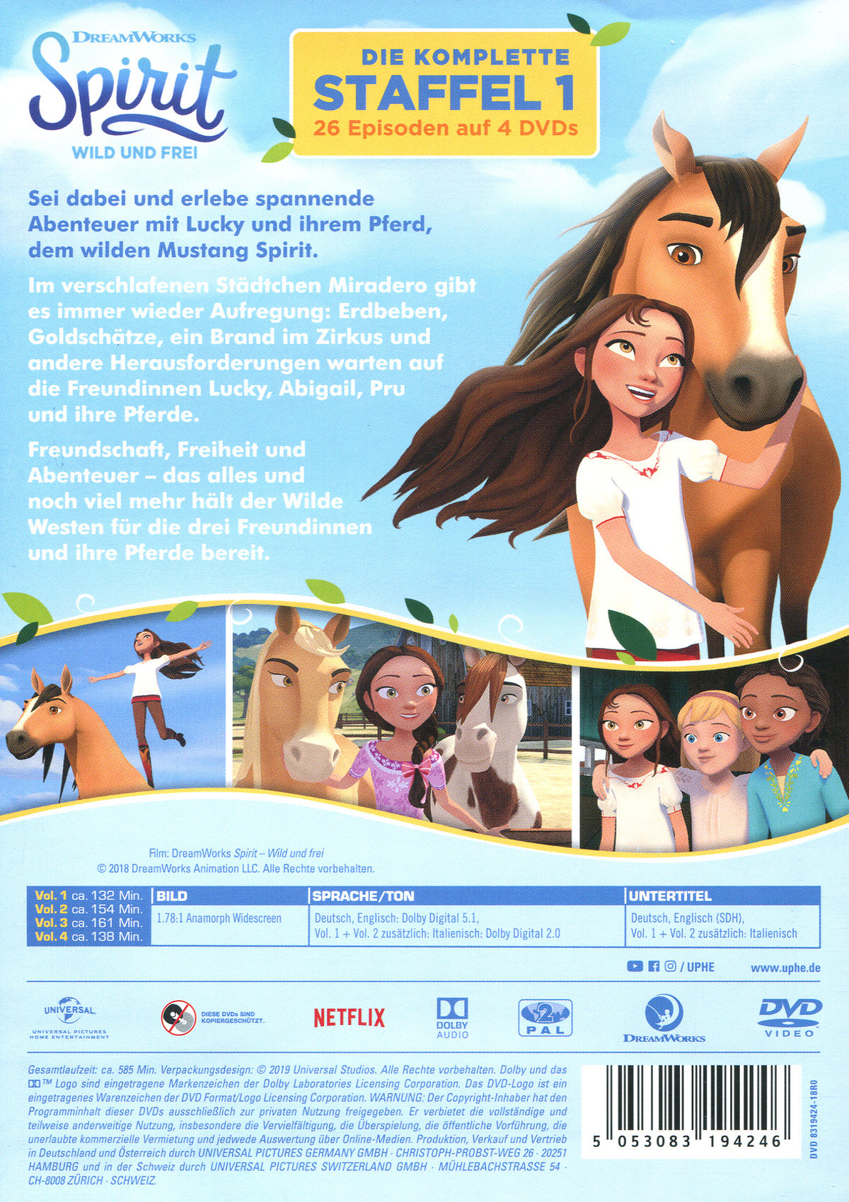 Spirit: Wild und frei - Die komplette Staffel 1  [4 DVDs]  (DVD)