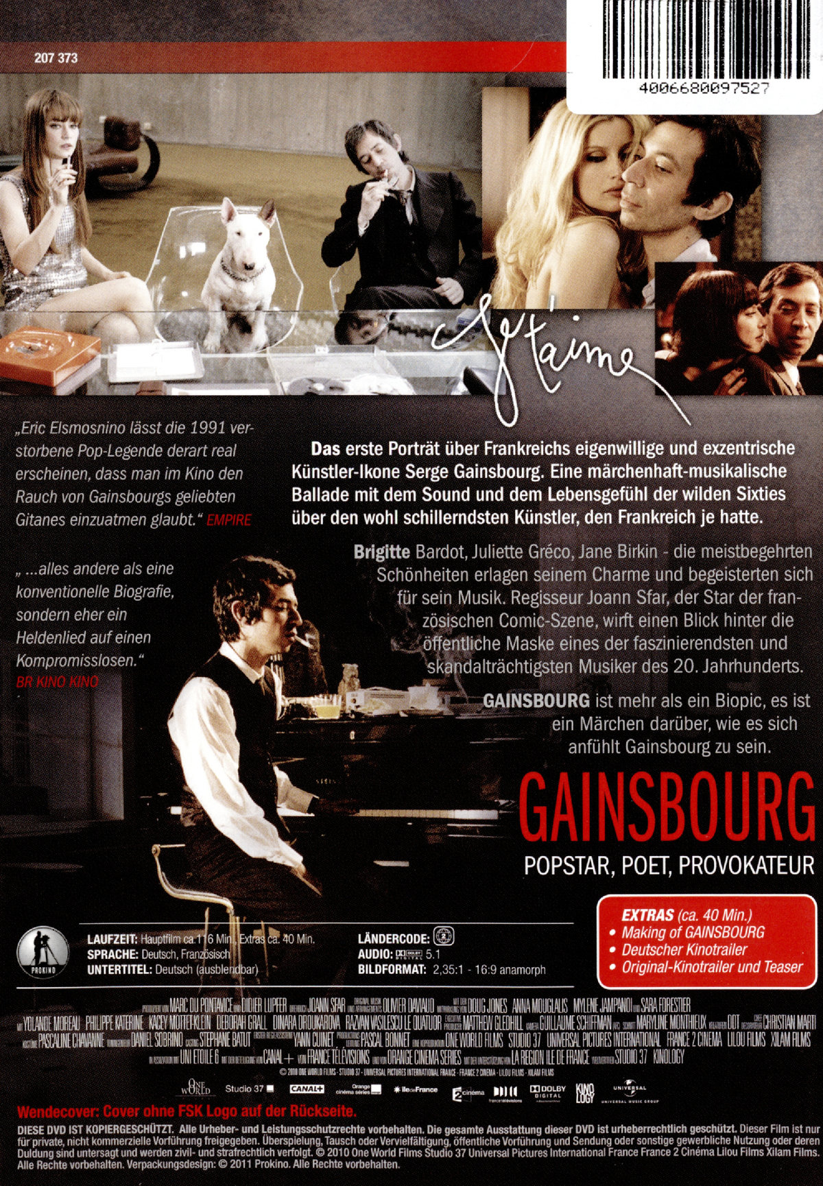 Gainsbourg - Popstar, Poet, Provokateur  (DVD)