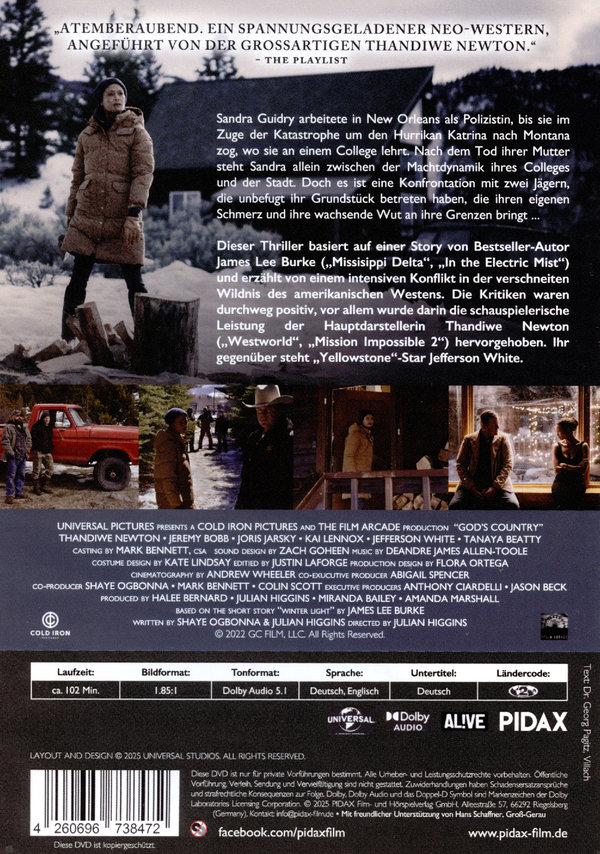 God's Country / Preisgekrönter packender Thriller mit den Stars aus „Yellowstone“ und „Westworld“  (DVD)