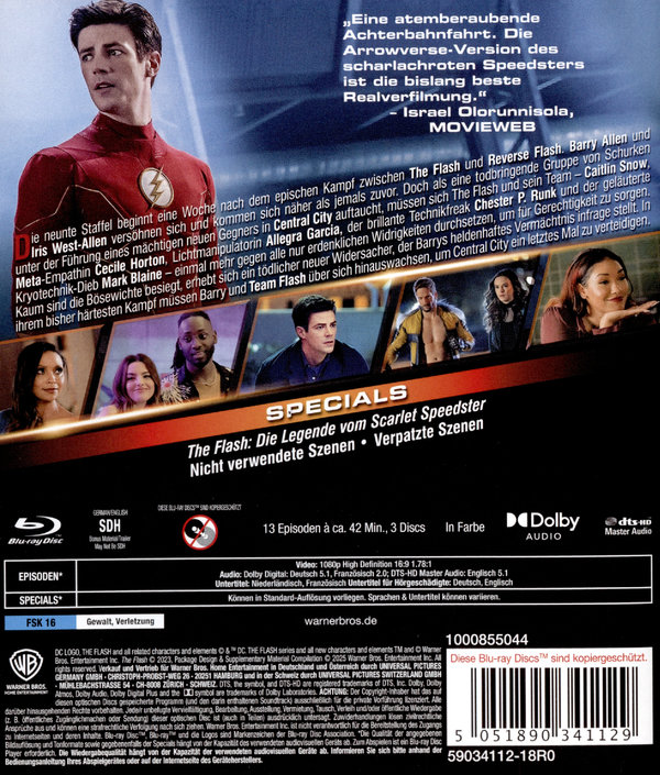 The Flash - Staffel 9  [3 BRs]  (Blu-ray Disc)