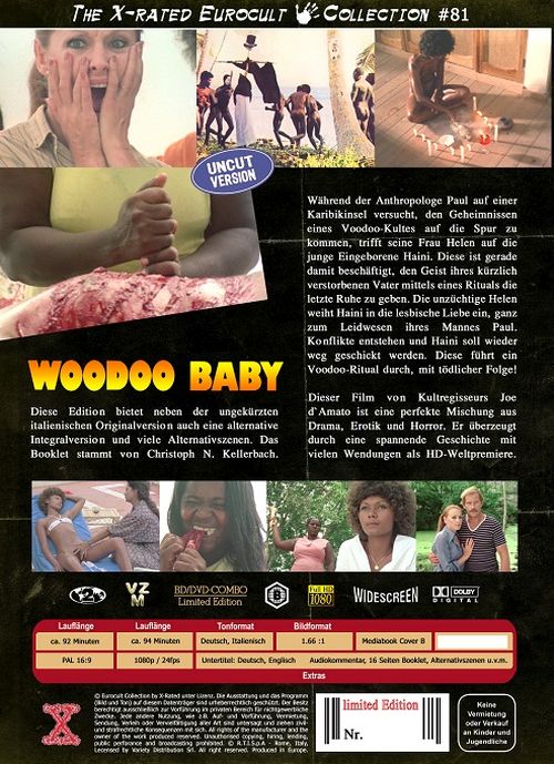 Woodoo Baby - Orgasmo Nero 1 - Uncut Eurocult Mediabook Collection  (DVD+blu-ray) (B)