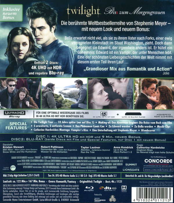 Twilight - Biss zum Morgengrauen (4K Ultra HD)