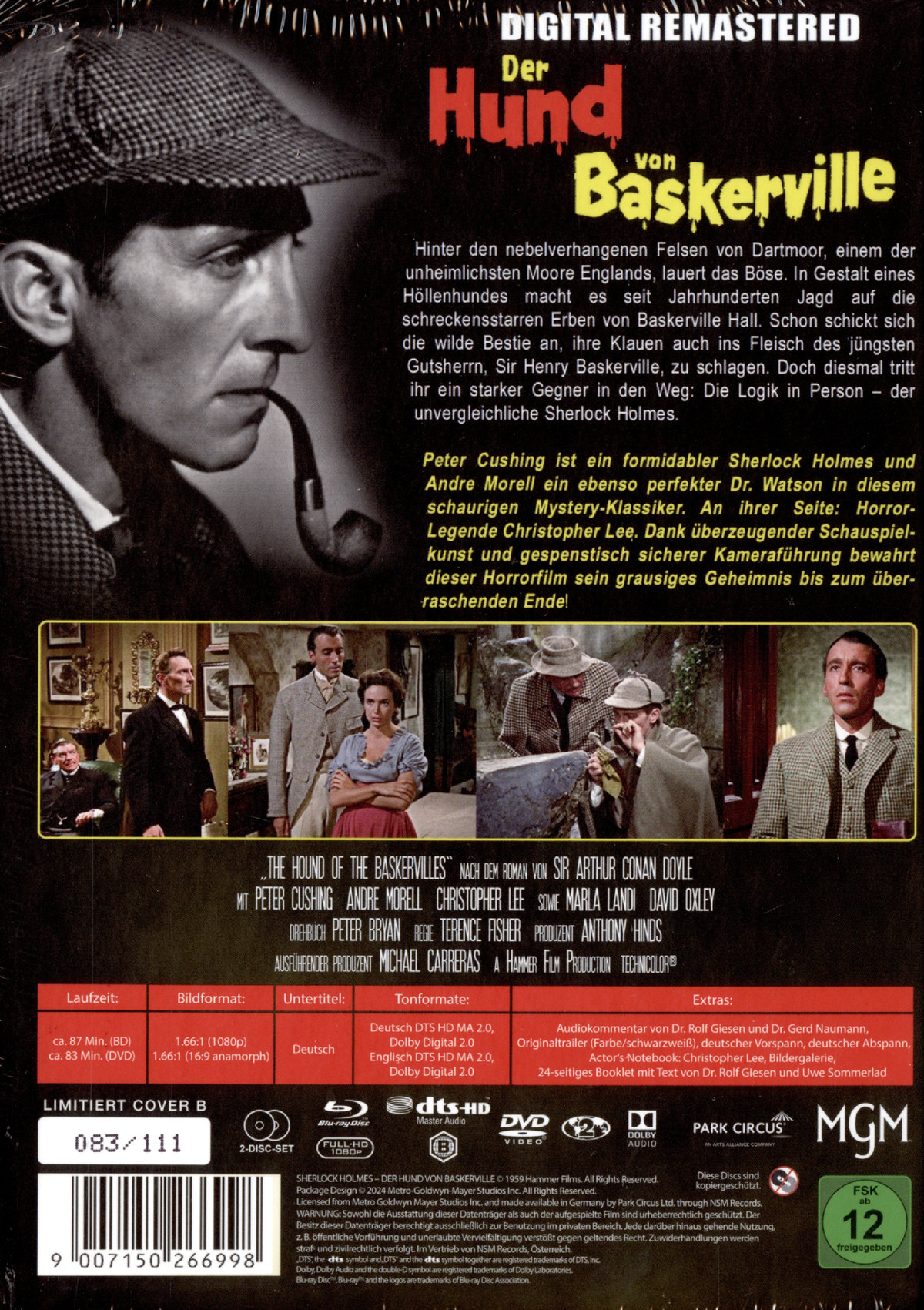 Hund von Baskerville, Der - Uncut Mediabook Edition (DVD+blu-ray) (B)
