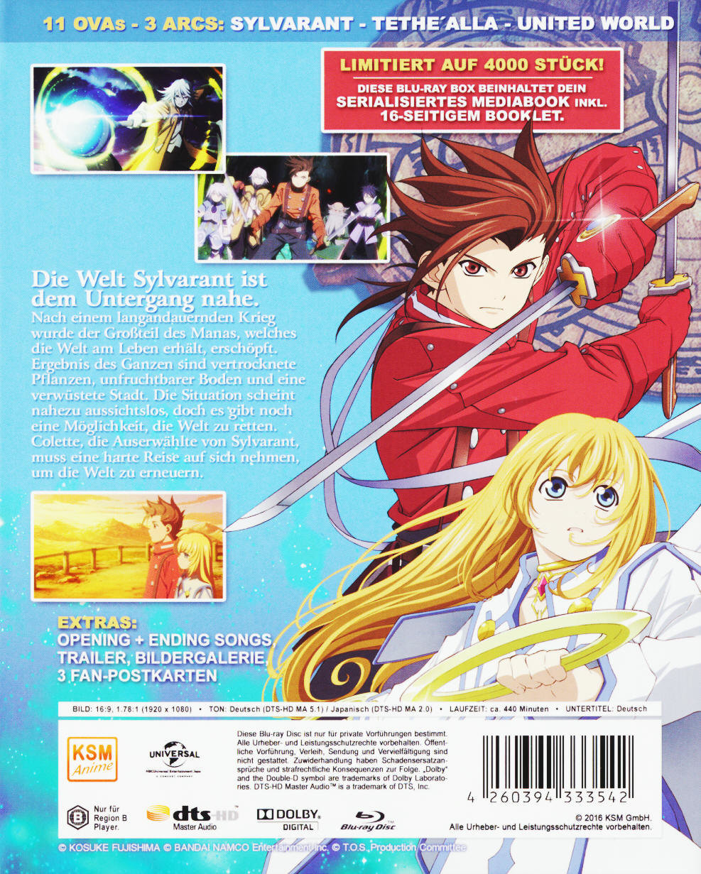 Tales of Symphonia  [LE] [4 BRs]  - Mediabook  (Blu-ray Disc)