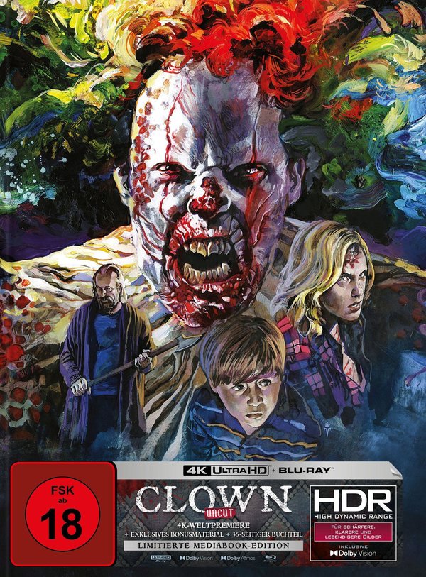 Clown - Uncut Mediabook Edition  (4K Ultra HD+blu-ray) (A)
