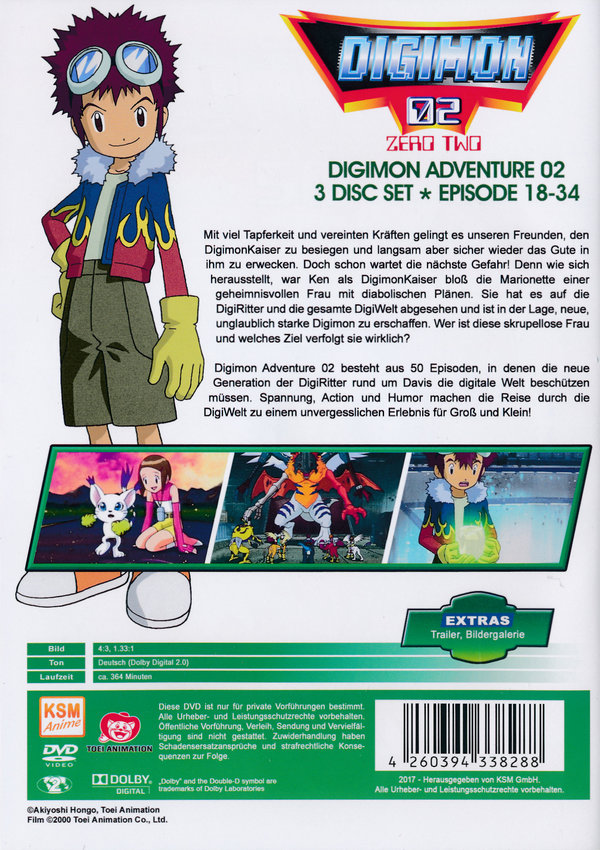 Digimon Adventure 02 (Volume 2: Episode 18-34)  [3 DVDs]  (DVD)