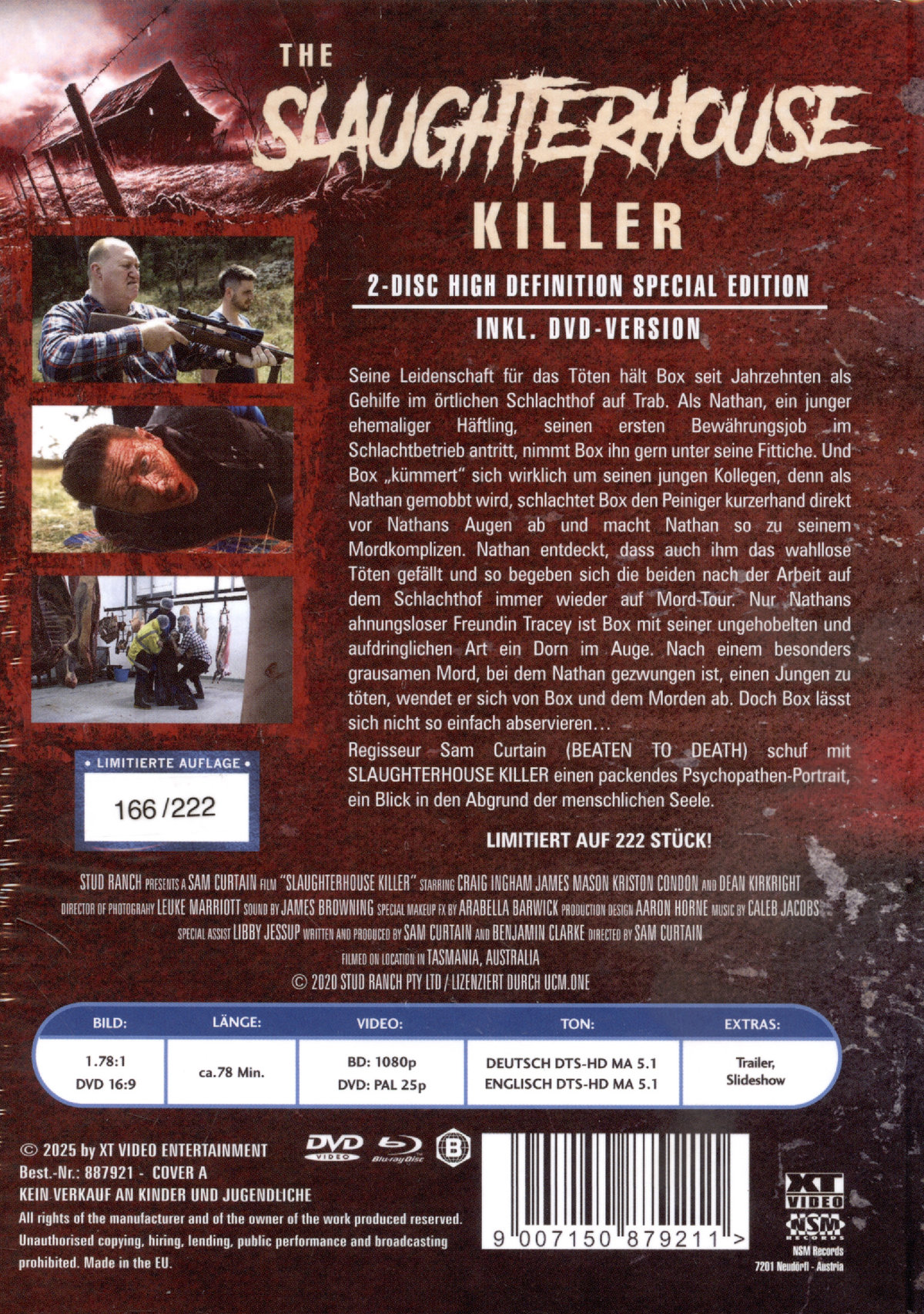 The Slaughterhouse Killer - Uncut Mediabook Edition  (DVD+blu-ray) (A)