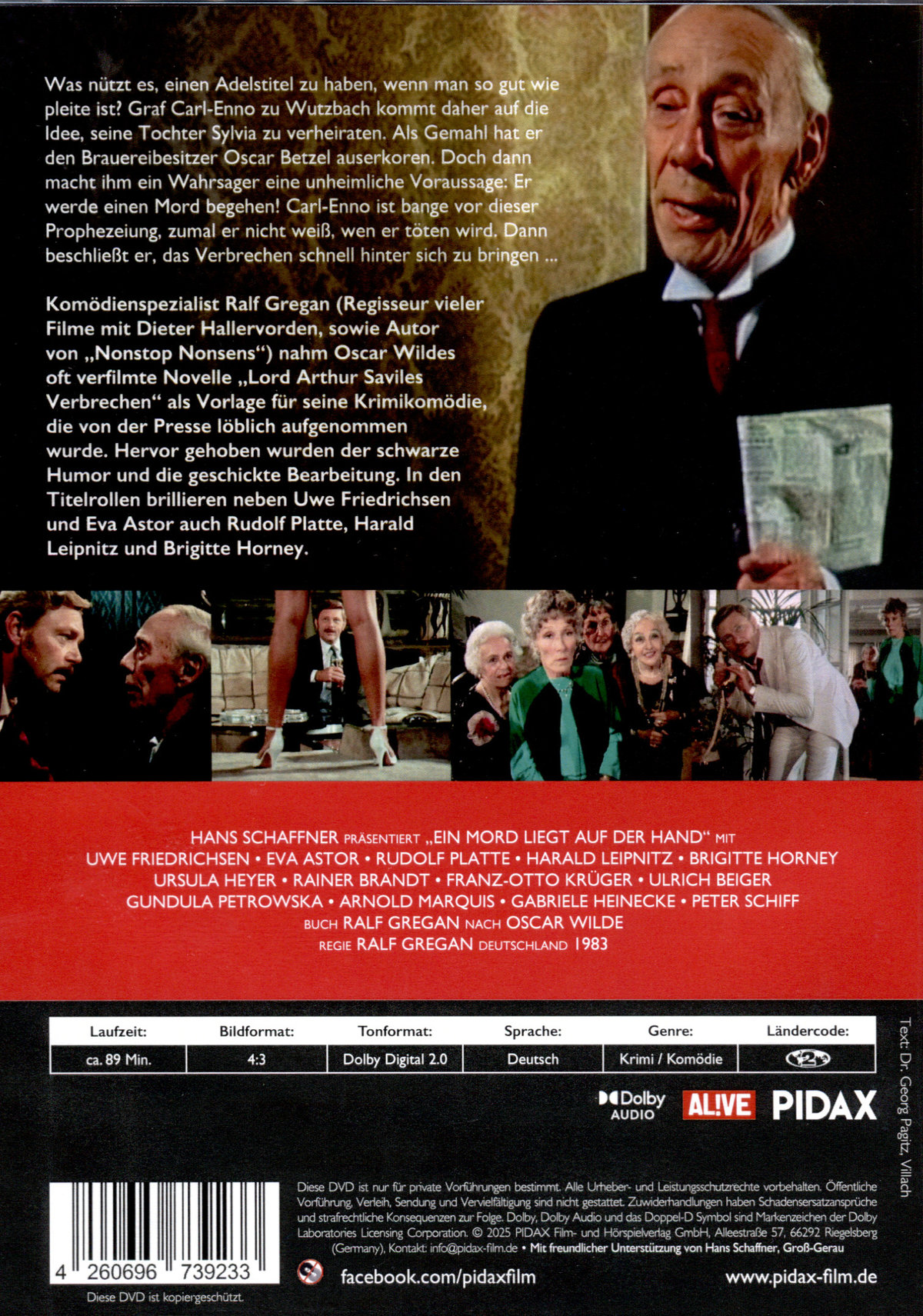 Ein Mord liegt auf der Hand / Eine fast unglaubliche Geschichte nach Motiven von Oscar Wilde mit Starbesetzung (Pidax Film-Klassiker)  (DVD)