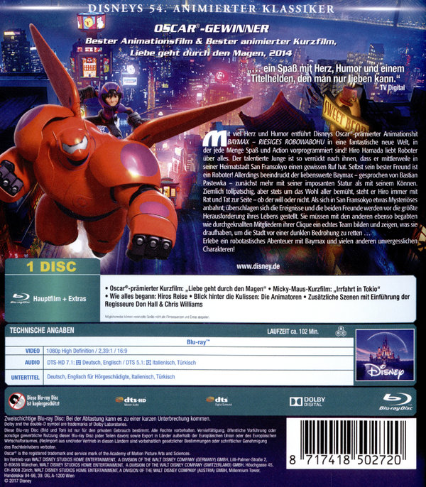 Baymax - Riesiges Robowabohu - Disney Classics  (Blu-ray Disc)