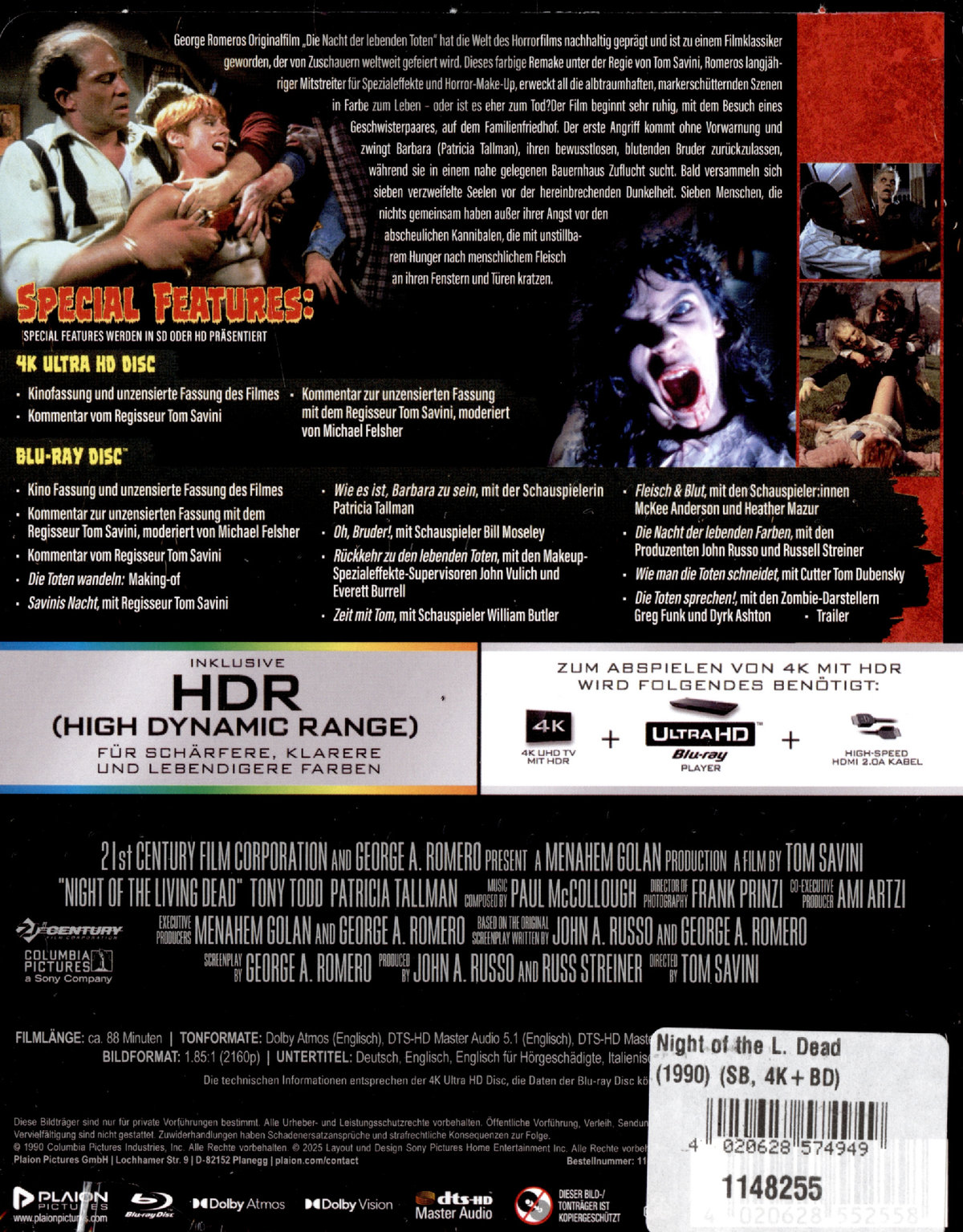 Night of the Living Dead (1990) - Limited Steelbook Edition  (4K Ultra HD) (+ Blu-ray)