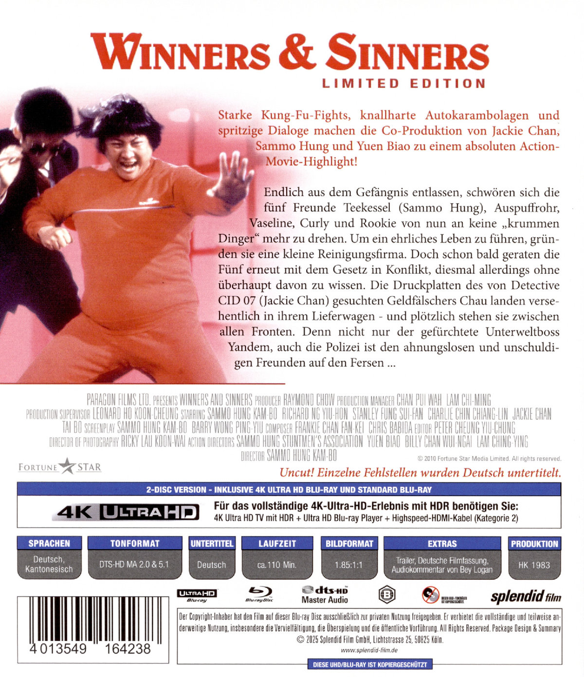 Winners and Sinners - Limited Edition  (4K Ultra HD) (+ Blu-ray)