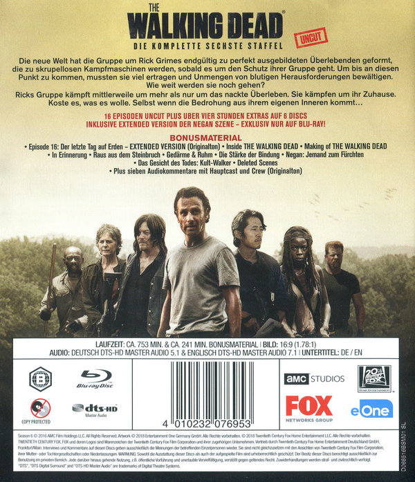 Walking Dead, The - Staffel 6 - Uncut (blu-ray)