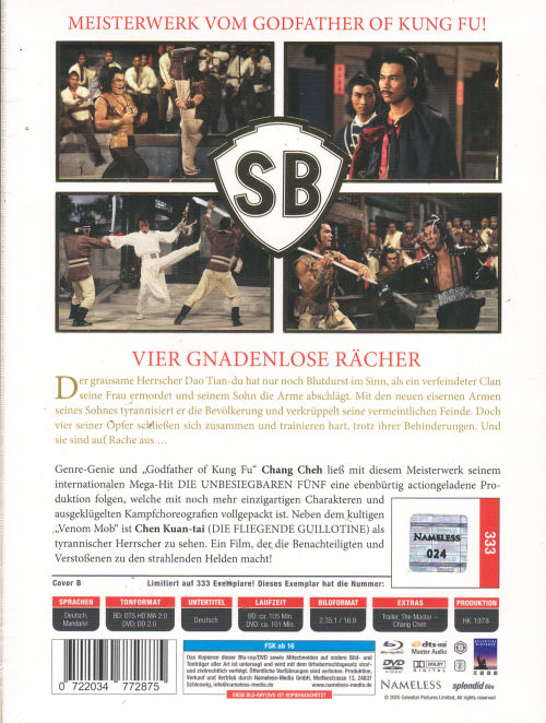 Vier gnadenlose Rächer - Uncut Mediabook Edition (DVD+blu-ray) (B)