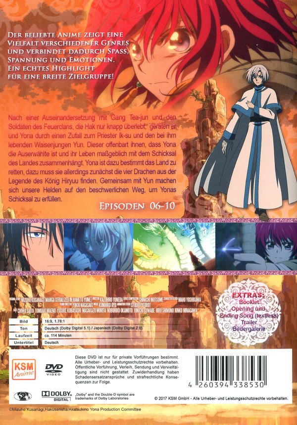 Akatsuki No Yona - Prinzessin der Morgendämmerung - Volume 2 (Episode 06-10)  (DVD)