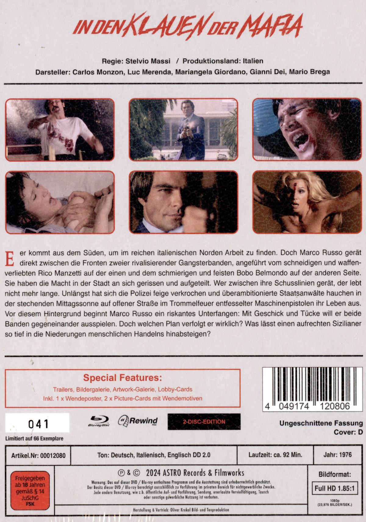 In den Klauen der Mafia - Uncut Mediabook Edition  (DVD+blu-ray) (D)