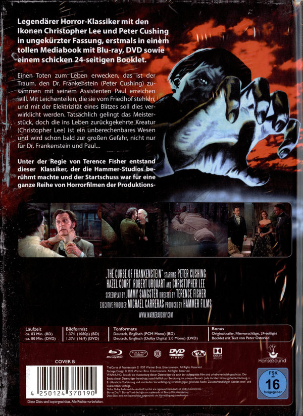 Frankensteins Fluch - Uncut Mediabook Edition  (DVD+blu-ray) (B)