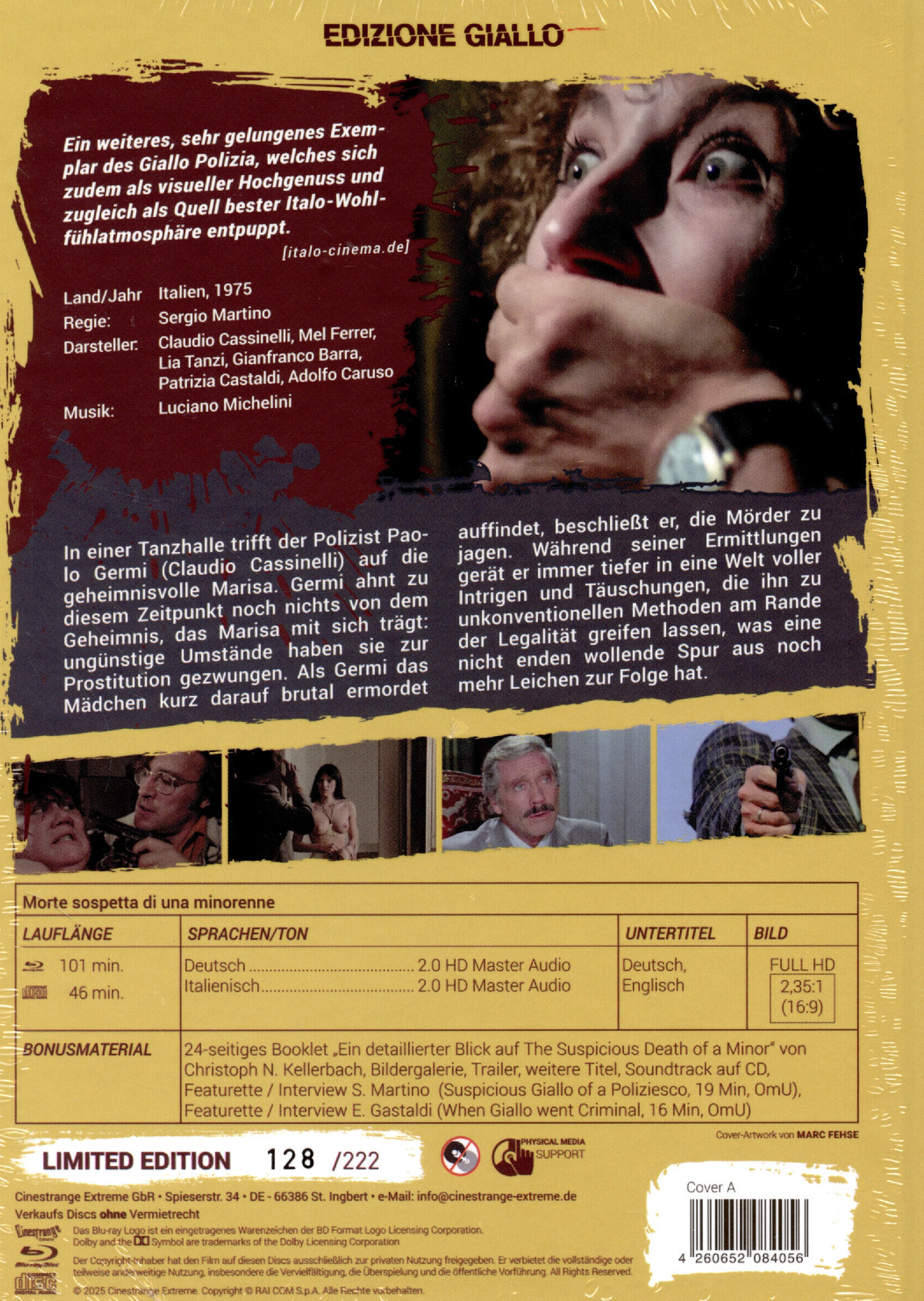 Suspected Death of a Minor - Uncut Mediabook Edition  (blu-ray) (A)