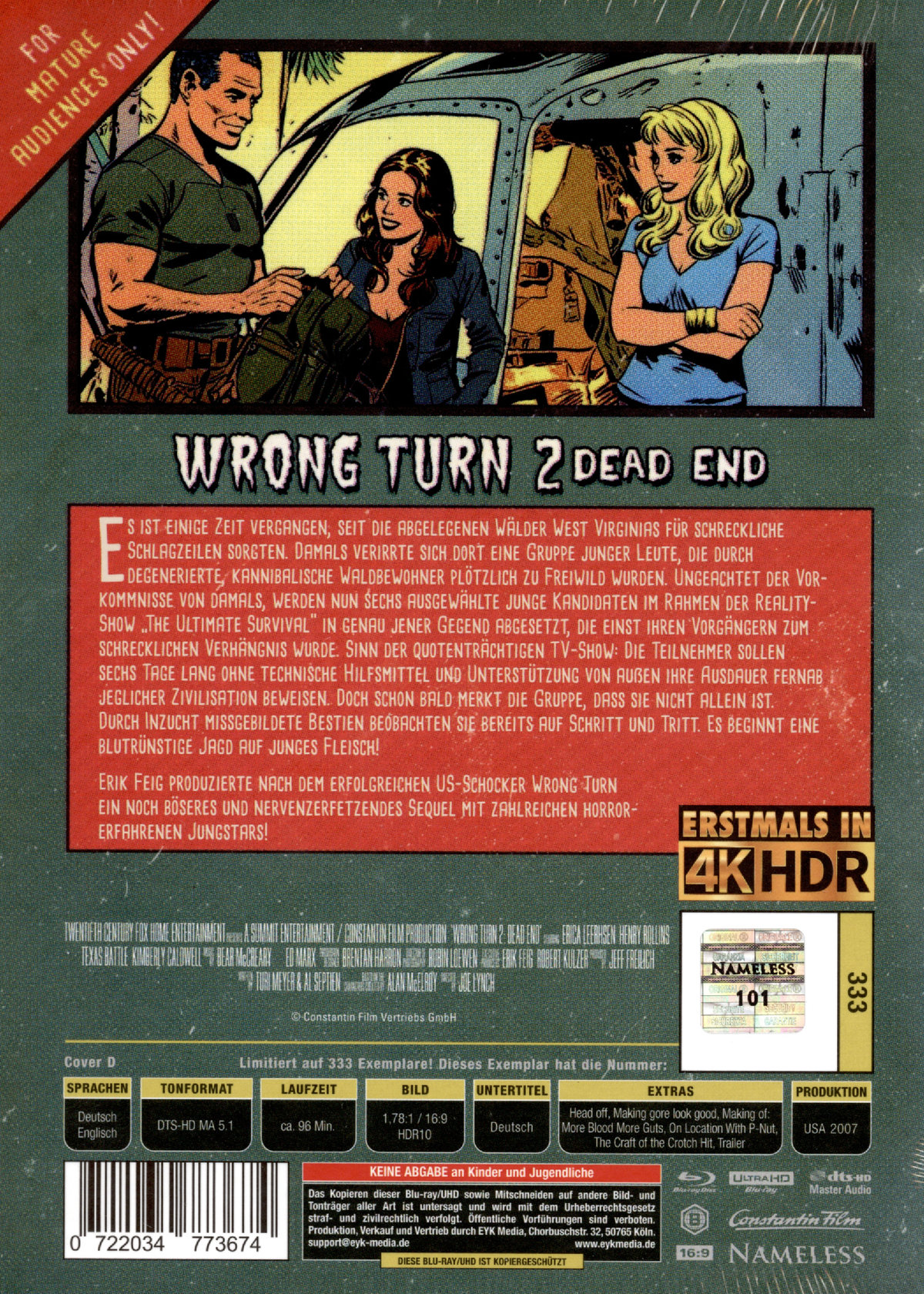 Wrong Turn 2 - Uncut Mediabook Edition  (4K Ultra HD+blu-ray) (D)