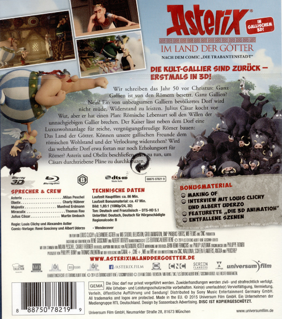Asterix im Land der Götter 3D (3D blu-ray)