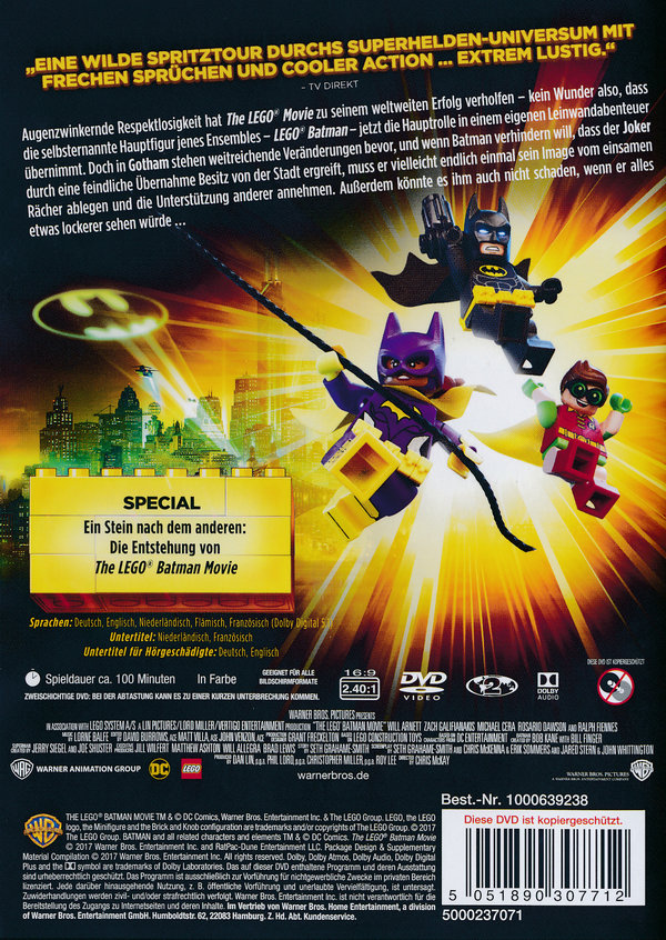The Lego Batman Movie  (DVD)