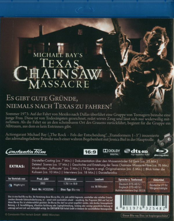 The Texas Chainsaw Massacre - Michael Bay (blu-ray)