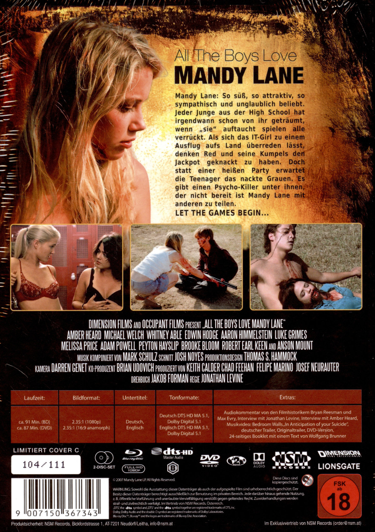 All the Boys Love Mandy Lane - Uncut Mediabook Edition  (DVD+blu-ray) (C)