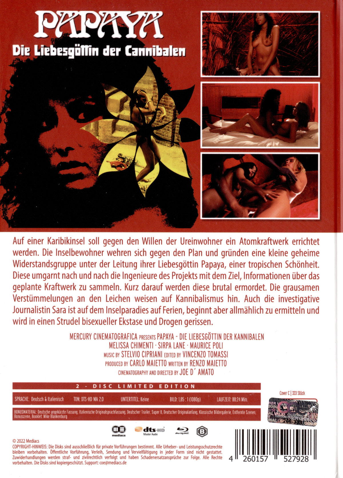 Papaya - Die Liebesgöttin der Cannibalen - Uncut Mediabook Edition (DVD+blu-ray) (C)