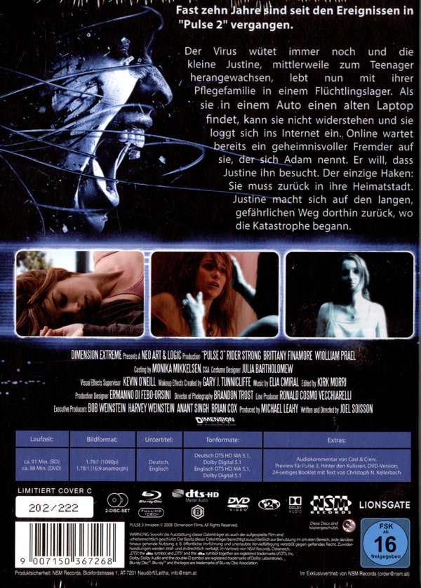 Pulse 3 - Uncut Mediabook Edition  (DVD+blu-ray) (C) Pulse 3 - Uncut Mediabook Edition  (DVD+blu-ray) (C)