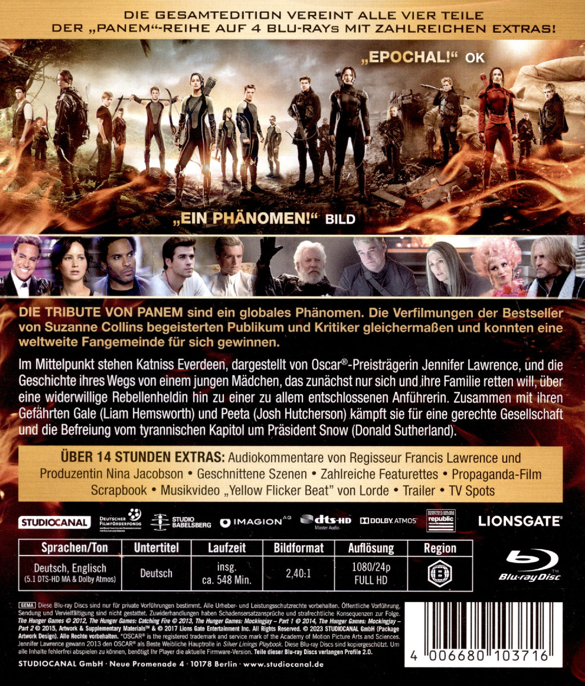 Tribute von Panem, Die - Gesamtedition (blu-ray)