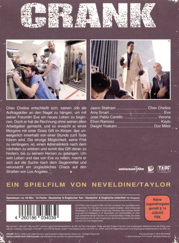 Crank - Extended VHS Design Edition  (blu-ray)