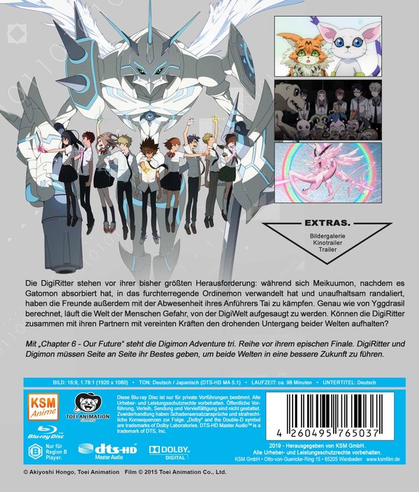 Digimon Adventure tri. Chapter 6 - Our Future  (Blu-ray Disc)
