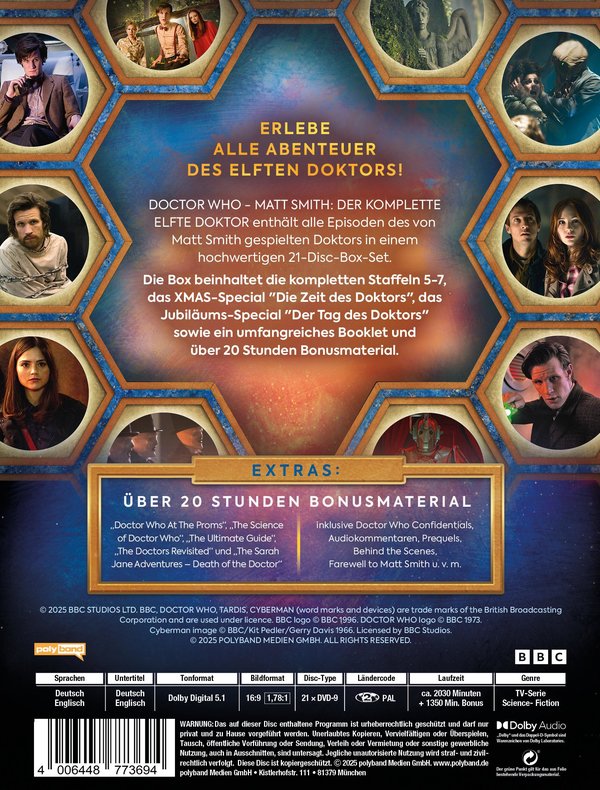 Doctor Who - Matt Smith: Der komplette 11.Doktor (Staffel 5-7 plus Specials)  [21 DVDs]  (DVD)