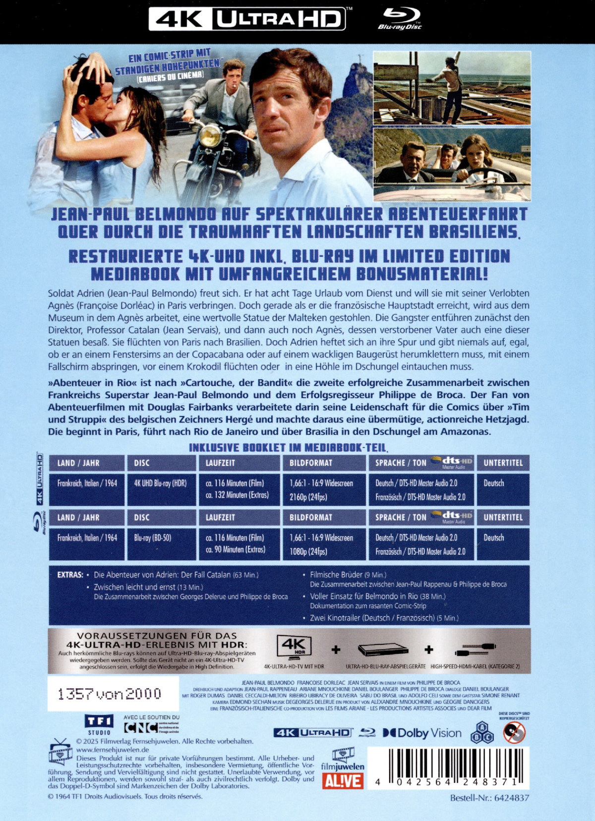 Abenteuer in Rio - Uncut Mediabook Edition  (4K Ultra HD+blu-ray)