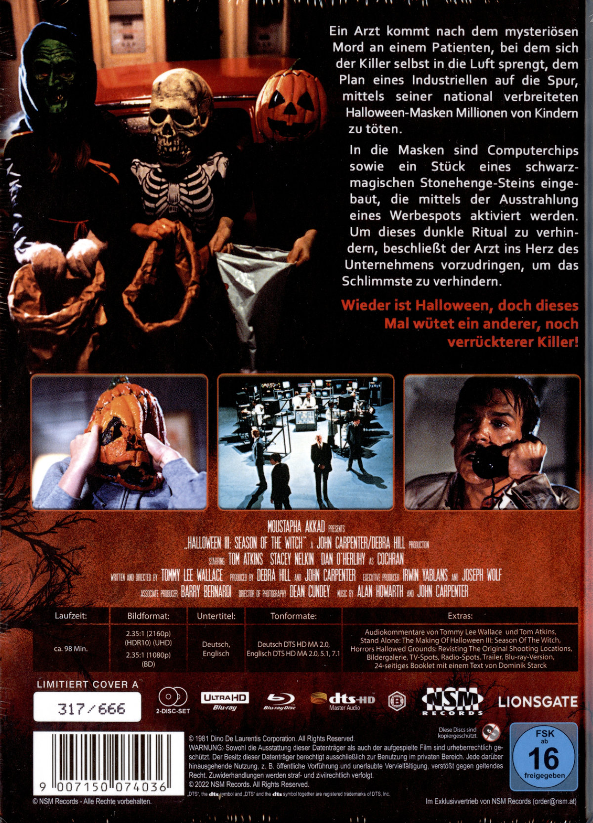 Halloween 3 - Die Nacht der Entscheidung - Uncut Mediabook Edition (4K Ultra HD+blu-ray) (A)