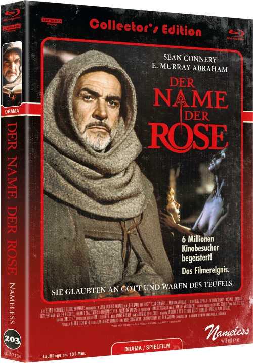 Der Name der Rose - Uncut Mediabook Edition  (4K Ultra HD+blu-ray) (C)
