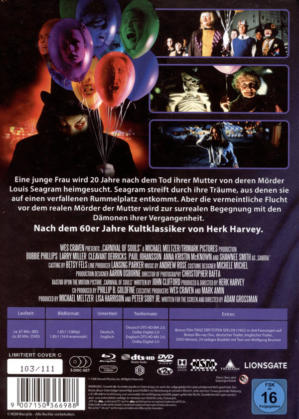 Carnival of Souls - Uncut Mediabook Edition (DVD+blu-ray) (C)