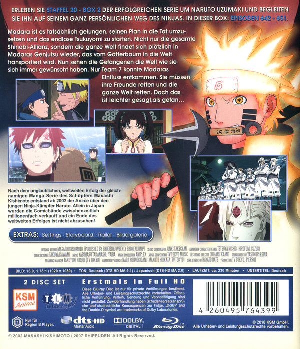 Naruto Shippuden - Das endlose Tsukuyomi - Die Beschwörung - Staffel 20.2: Folgen 642-651 - Uncut  [2 BRs]  (Blu-ray Disc)