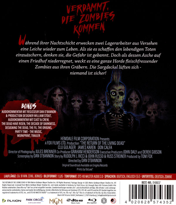 Verdammt, die Zombies kommen - Return of the living Dead  (Blu-ray Disc) Verdammt, die Zombies kommen - Return of the living Dead  (Blu-ray Disc)