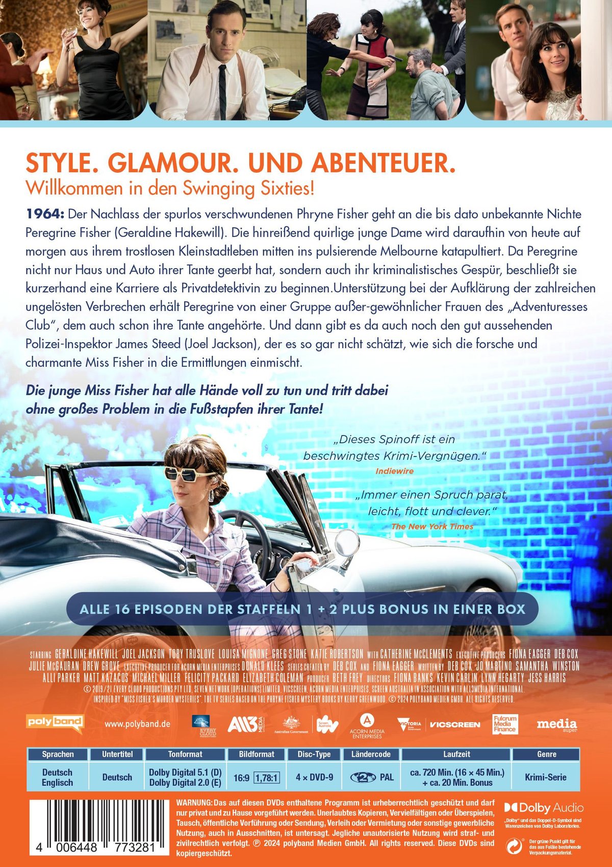 Miss Fishers neue mysteriöse Mordfälle - Die komplette Serie  [4 DVDs]  (DVD)