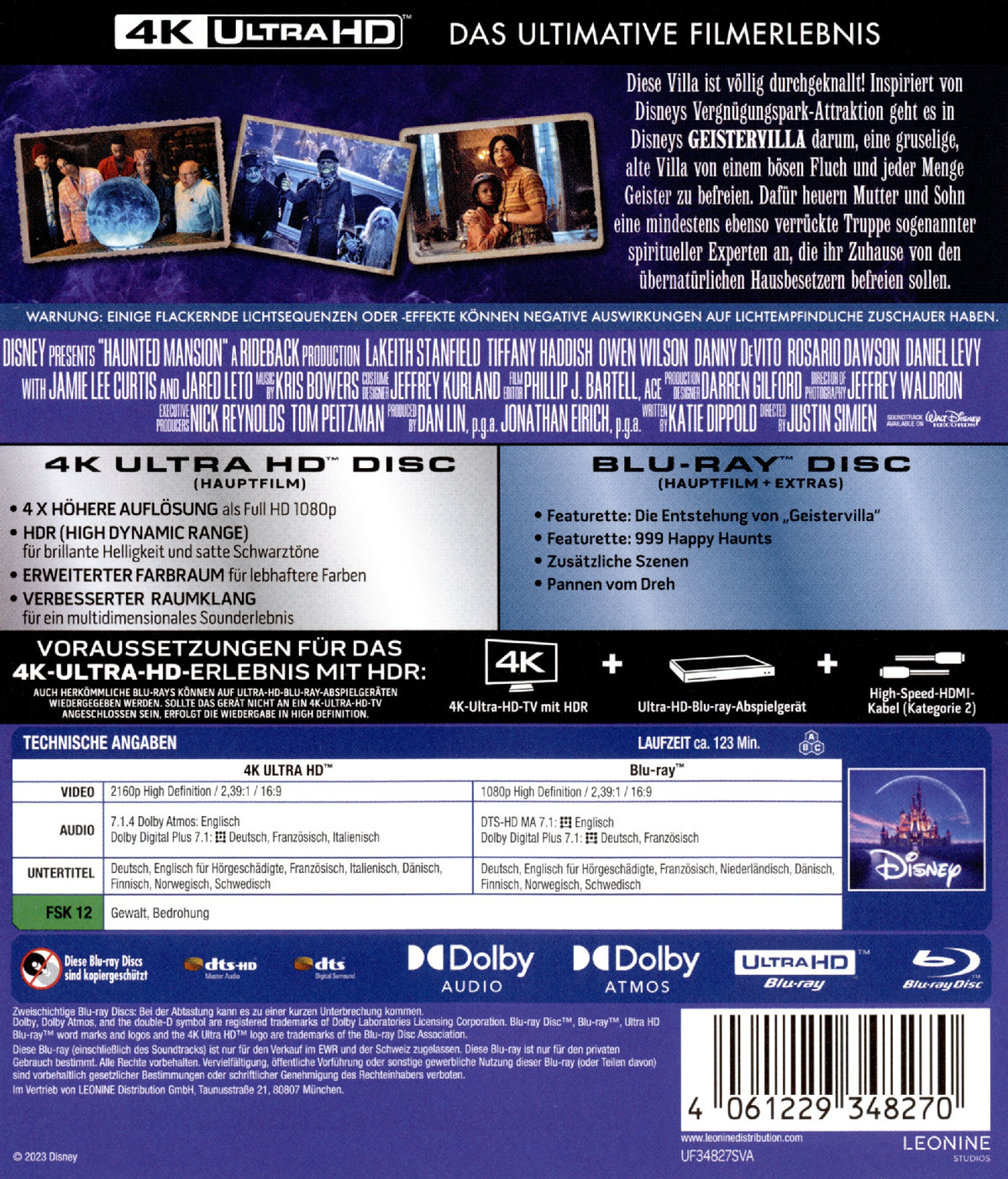 Geistervilla  (4K Ultra HD) (+ Blu-ray)  (Blu-ray 4K Ultra HD)