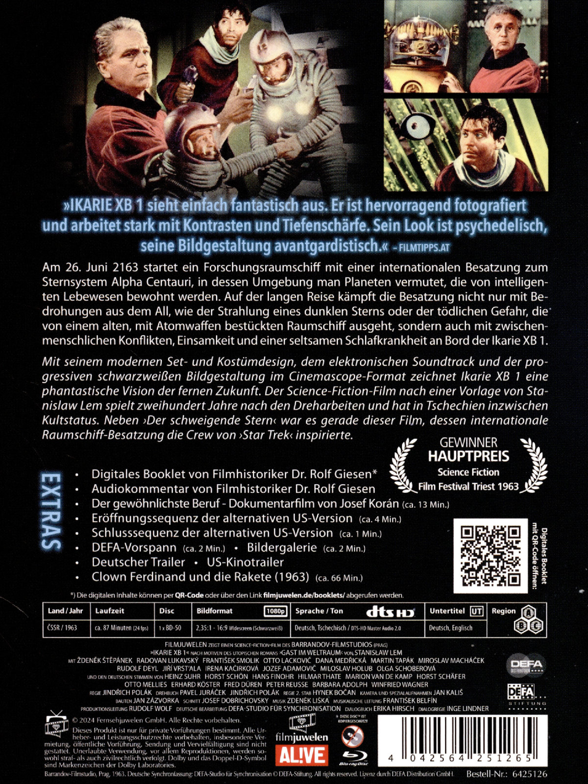 Ikarie XB 1 (1962) (Filmjuwelen / DEFA Science Fiction)  (Blu-ray Disc)