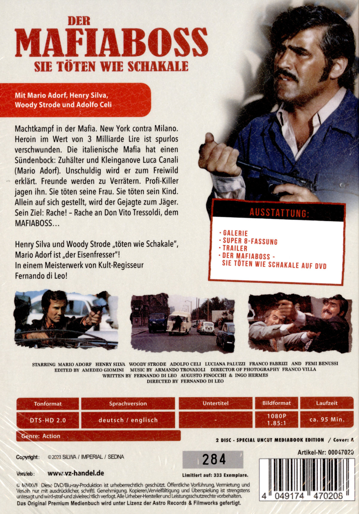 Der Mafiaboss - Sie töten wie Schakale - Uncut Mediabook Edition  (DVD+blu-ray) (A) Der Mafiaboss - Sie töten wie Schakale - Uncut Mediabook Edition  (DVD+blu-ray) (A)