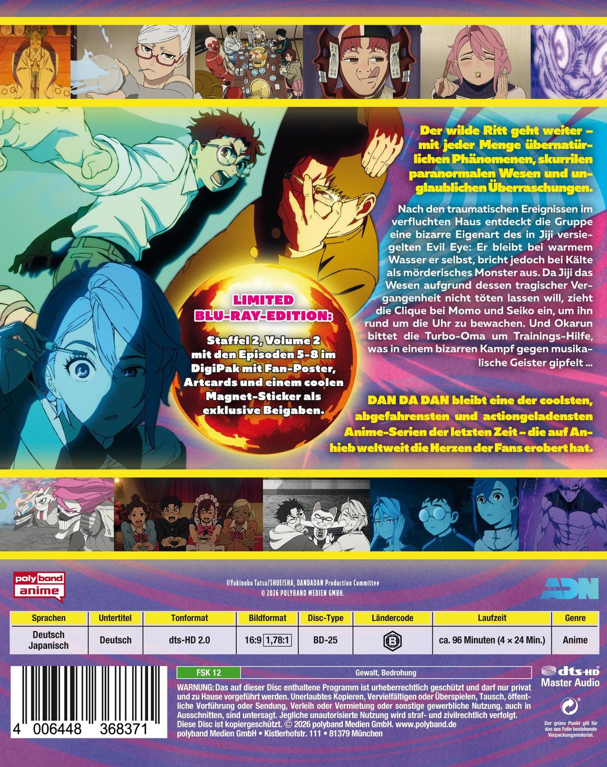 DAN DA DAN - Staffel 2, Volume 2 LTD. - Mit Fan-Poster, Artcards und Magnet-Sticker  (Blu-ray Disc)