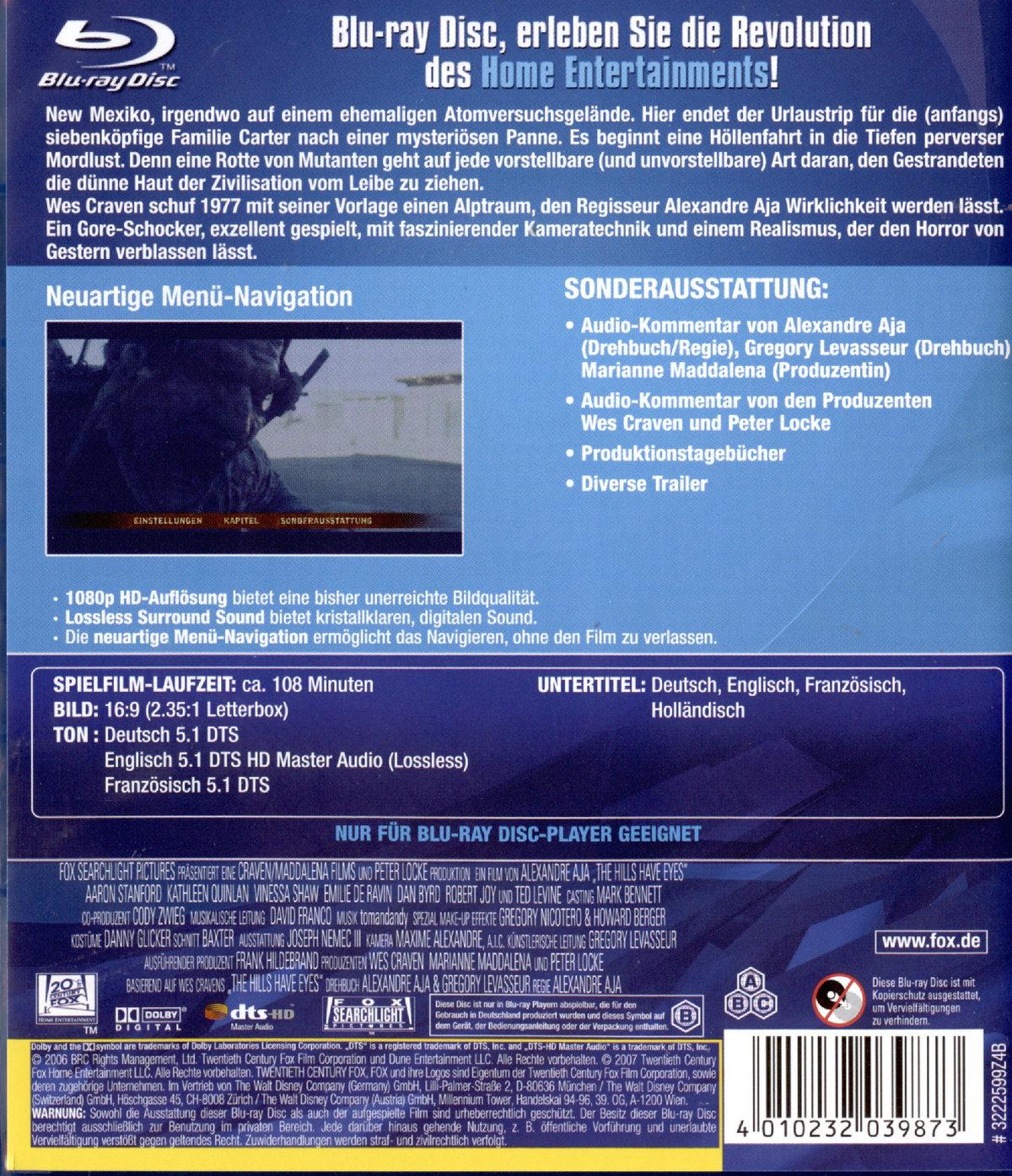 Hills Have Eyes, The - Hügel der blutigen Augen (blu-ray) Hills Have Eyes, The - Hügel der blutigen Augen (blu-ray)