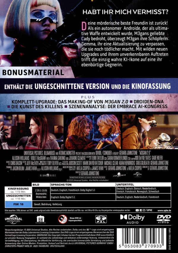 M3GAN 2.0  (DVD)