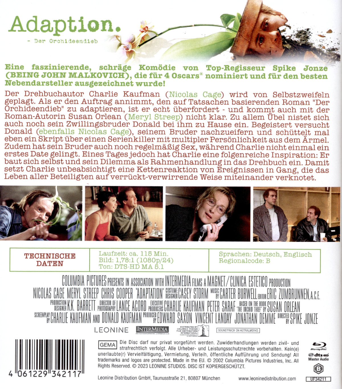 Adaption - Der Orchideen-Dieb  (Blu-ray Disc)