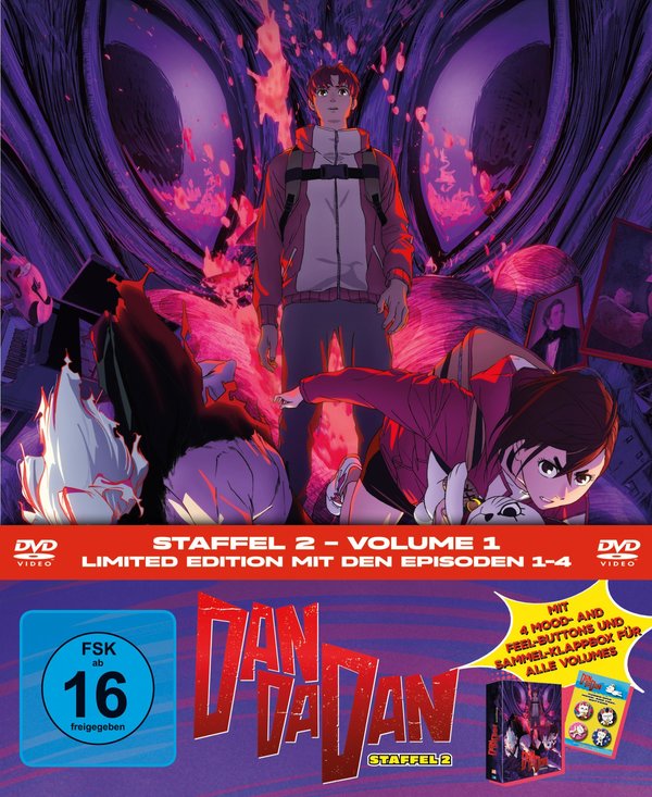 DAN DA DAN - Staffel 2, Volume 1 LTD. - Mit Button-Set und Sammelklappbox für alle Volumes  (DVD)